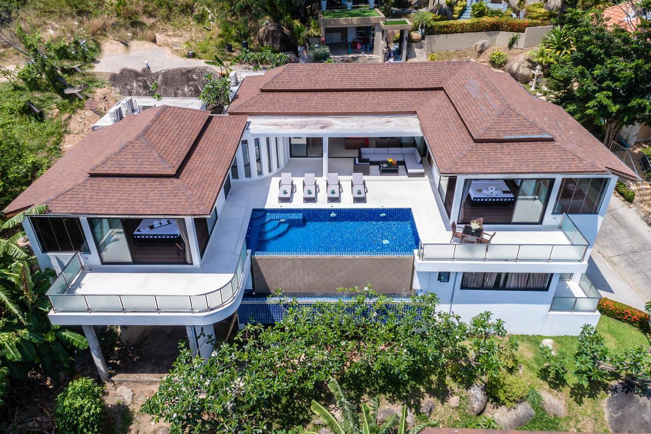Sunny Banks - Modern Sea View 4 Bed Pool Villa Maret Esterno foto
